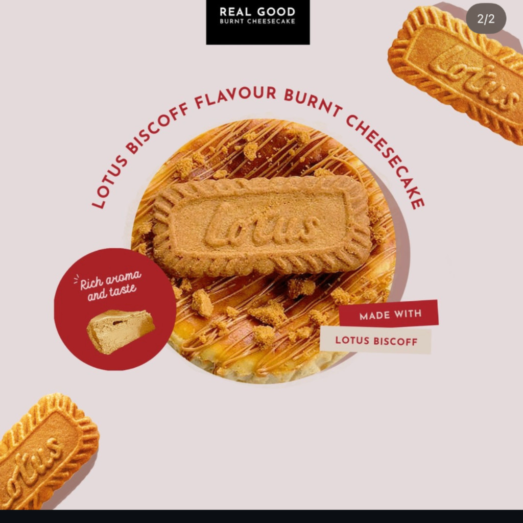 Lotus Biscoff burnt cheesecake — flavour ad